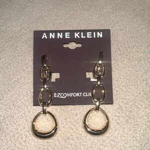 Anne Klein Gold and Silver Drop Earrings